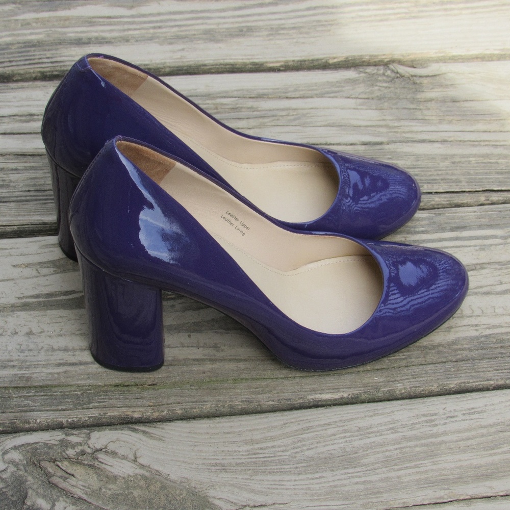Via Spiga Purple Patent Leather Heels